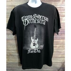 Trans Siberian Orchestra Fan Club black Large t shirt 22x29